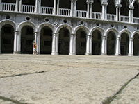 in the courtyard of Palazzo Ducale